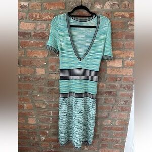 Missoni Striped V-Neck Knit Dress